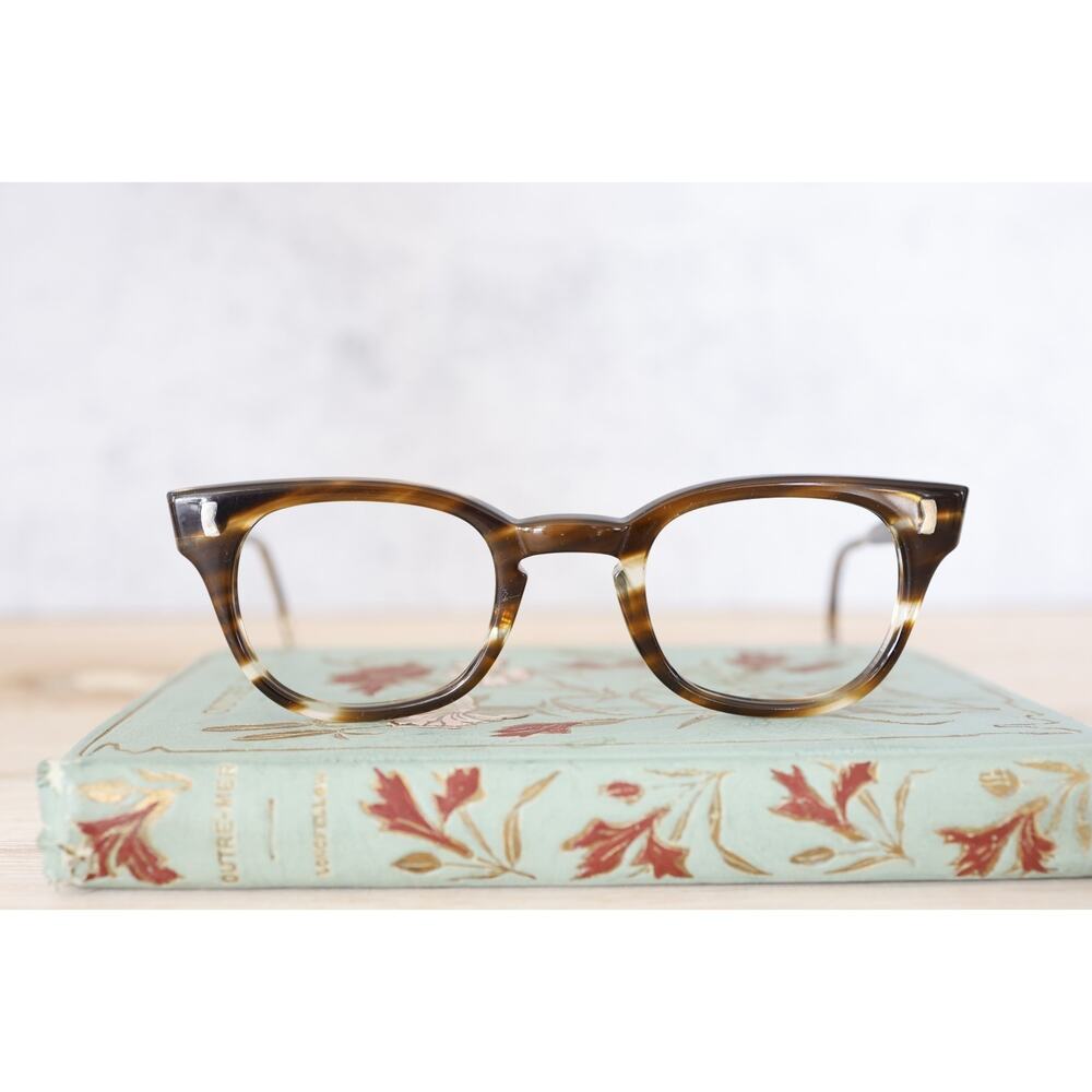 Liberty Optical Safety Eyeglass frames USA Vintage 46-24 NOS Retro Preppy MCM